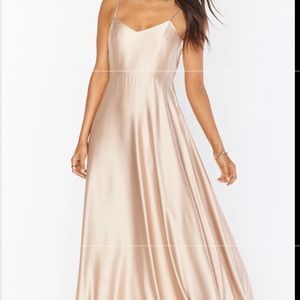 Show me your mumu- bridesmaid dress faith maxi dress.. in champagne luxe satin